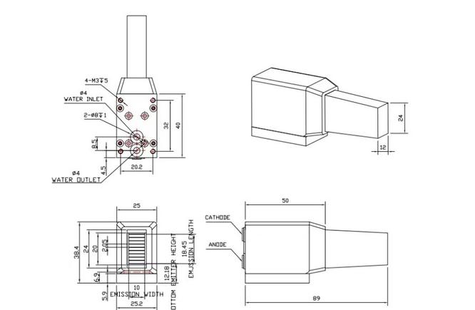 Producer of diode modules with prisms for epilation laser devices